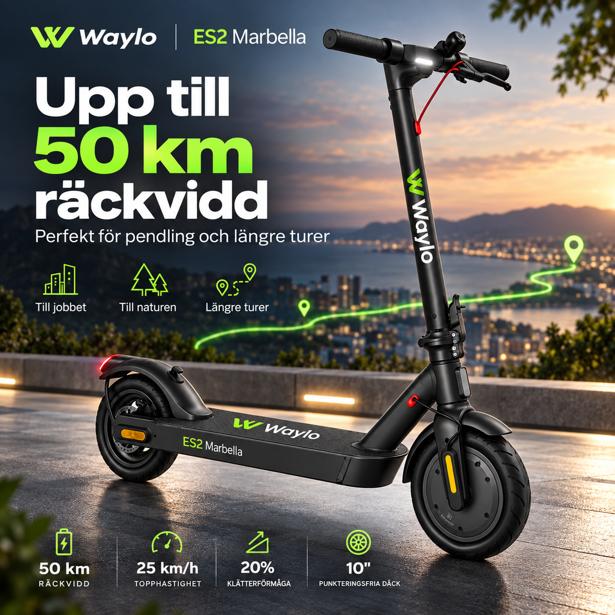 Waylo ES2 Marbella elsparkesykkel