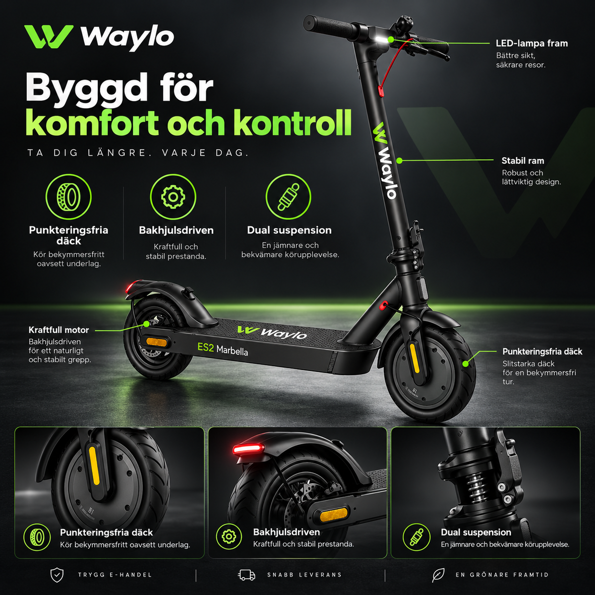 Waylo ES2 Marbella elsparkesykkel